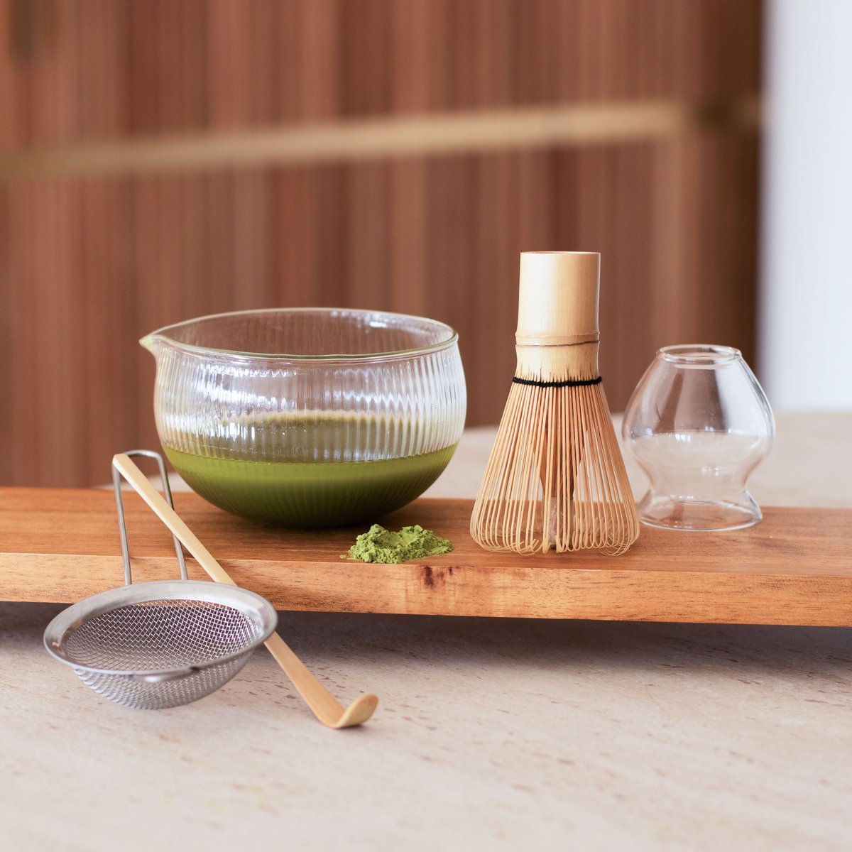 Coffret à matcha 6 pièces naturel-transparent, OGO LIVING