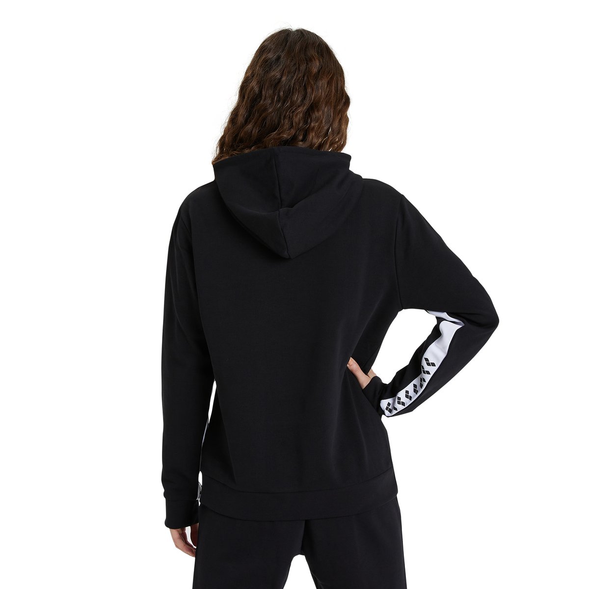 Sweat-shirt à capuche Icons Solid black-white-black, ARENA
