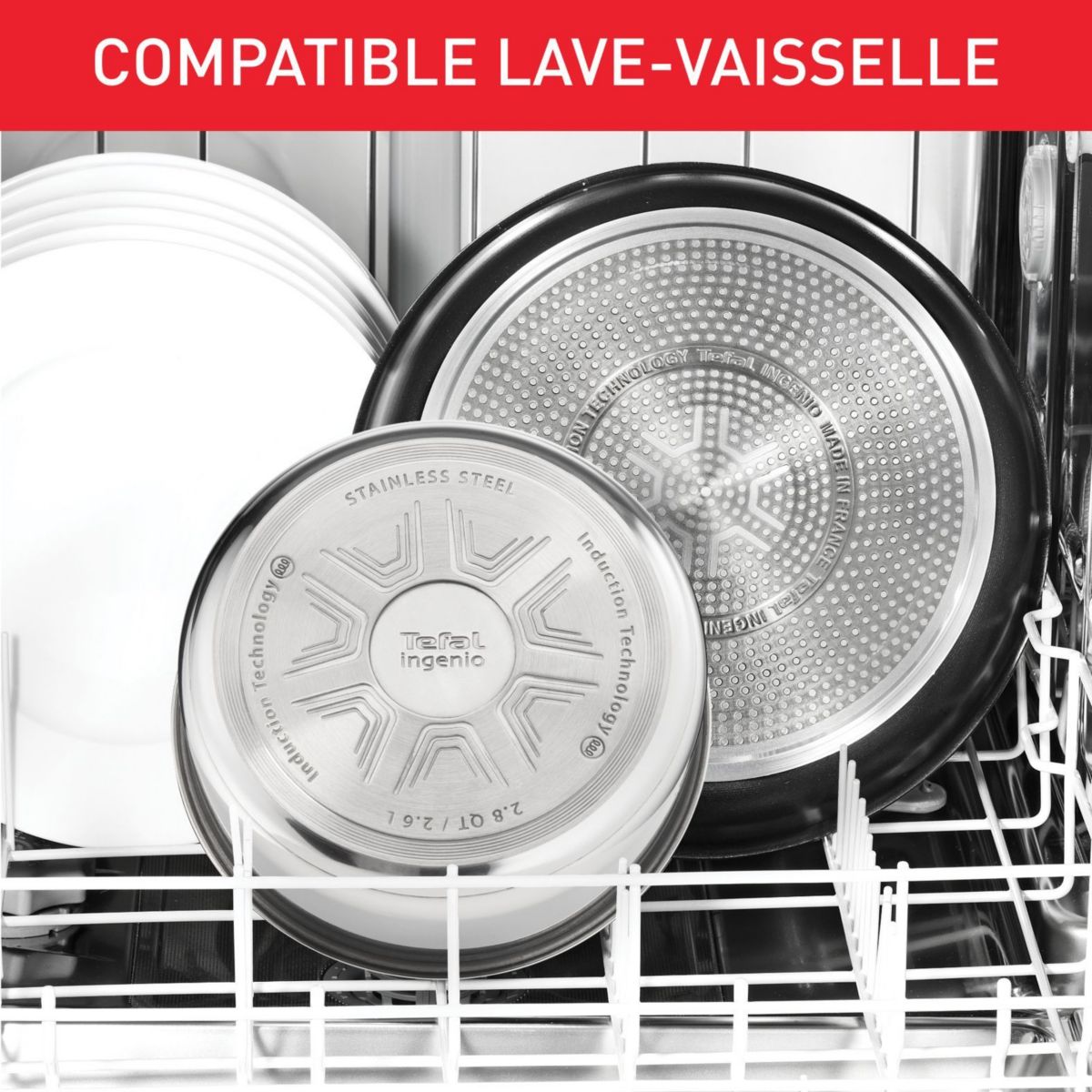 Batterie de cuisine Ingenio Cook Eat 15 pcs L881SF04 couleur unique, TEFAL