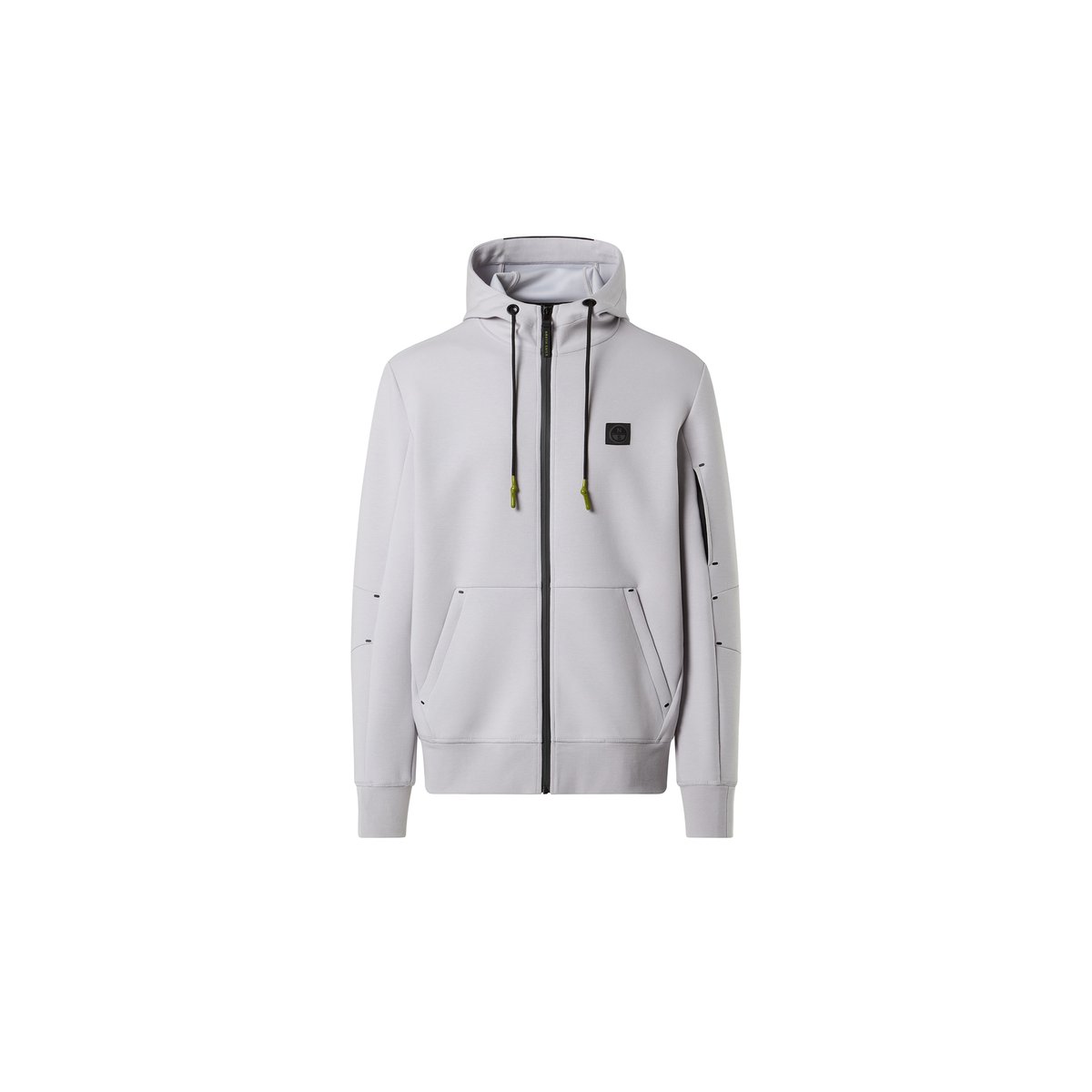 Sweat-shirt zippé en tissu de plongée blanc, NORTH SAILS