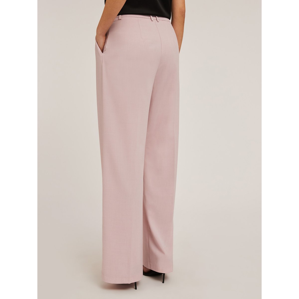 Pantalon palazzo à plis rose, MOTIVI