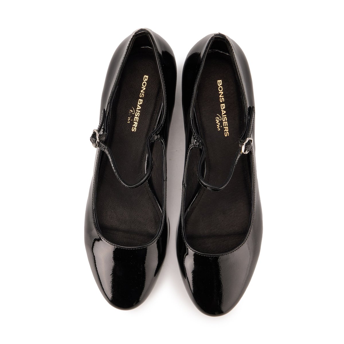 Babies Alba Cuir Brillant noir, BONS BAISERS