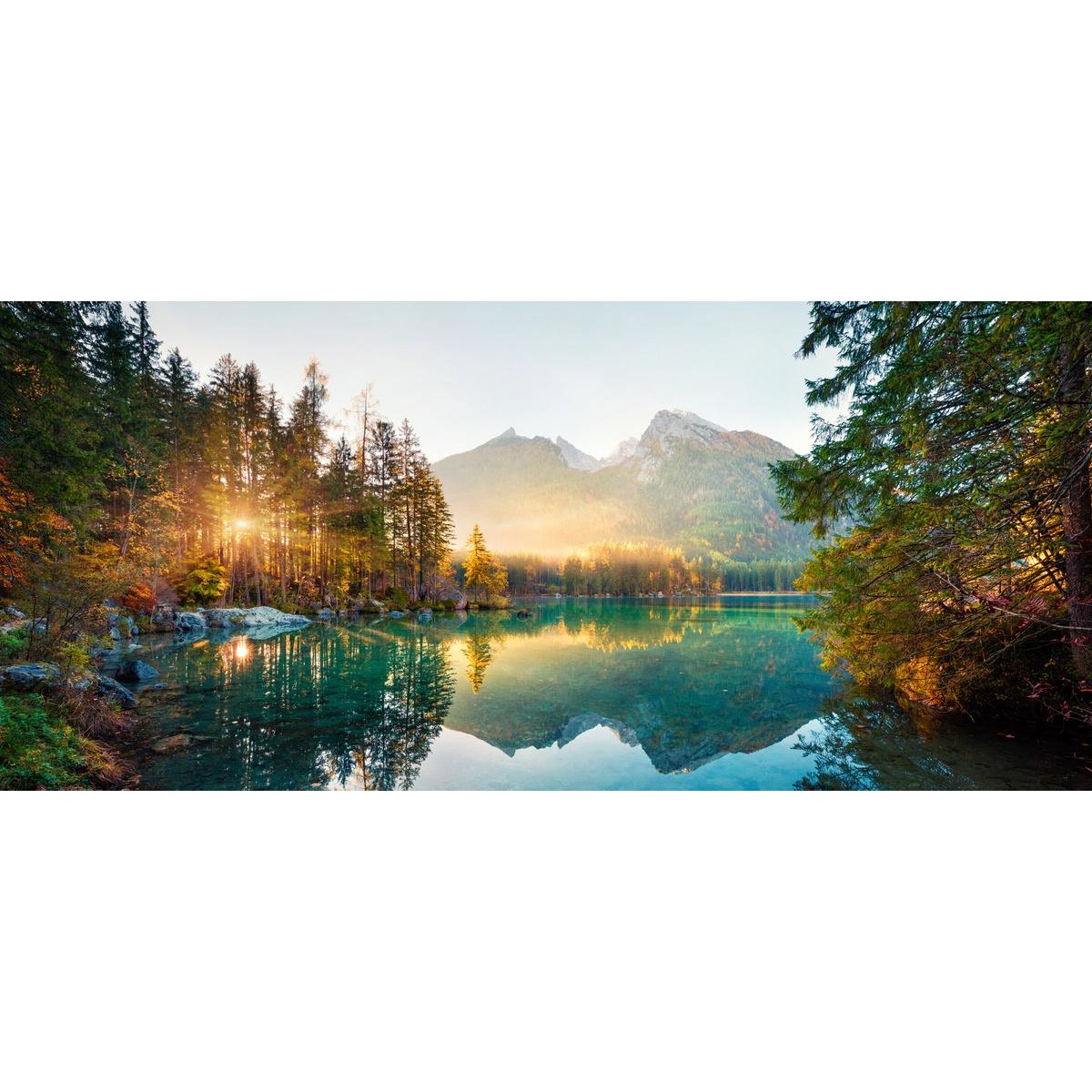 Tableau Mural Hintersee Lake GRANDS ESPACES tableau en verre synthétique, CEANOTHE