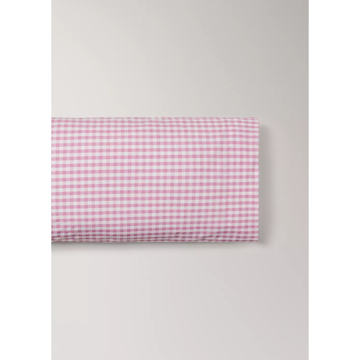 Taie d'oreiller coton carreaux vichy 45x110 cm rose, MANGO HOME