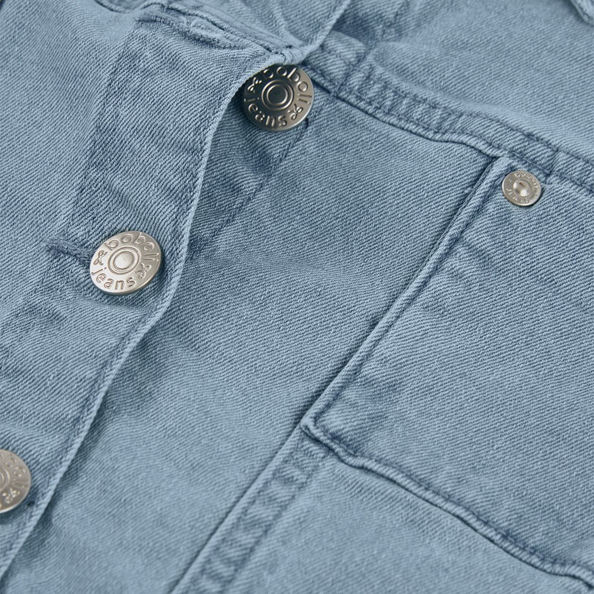 Veste en jean fillette coton délavé bleu, BOBOLI