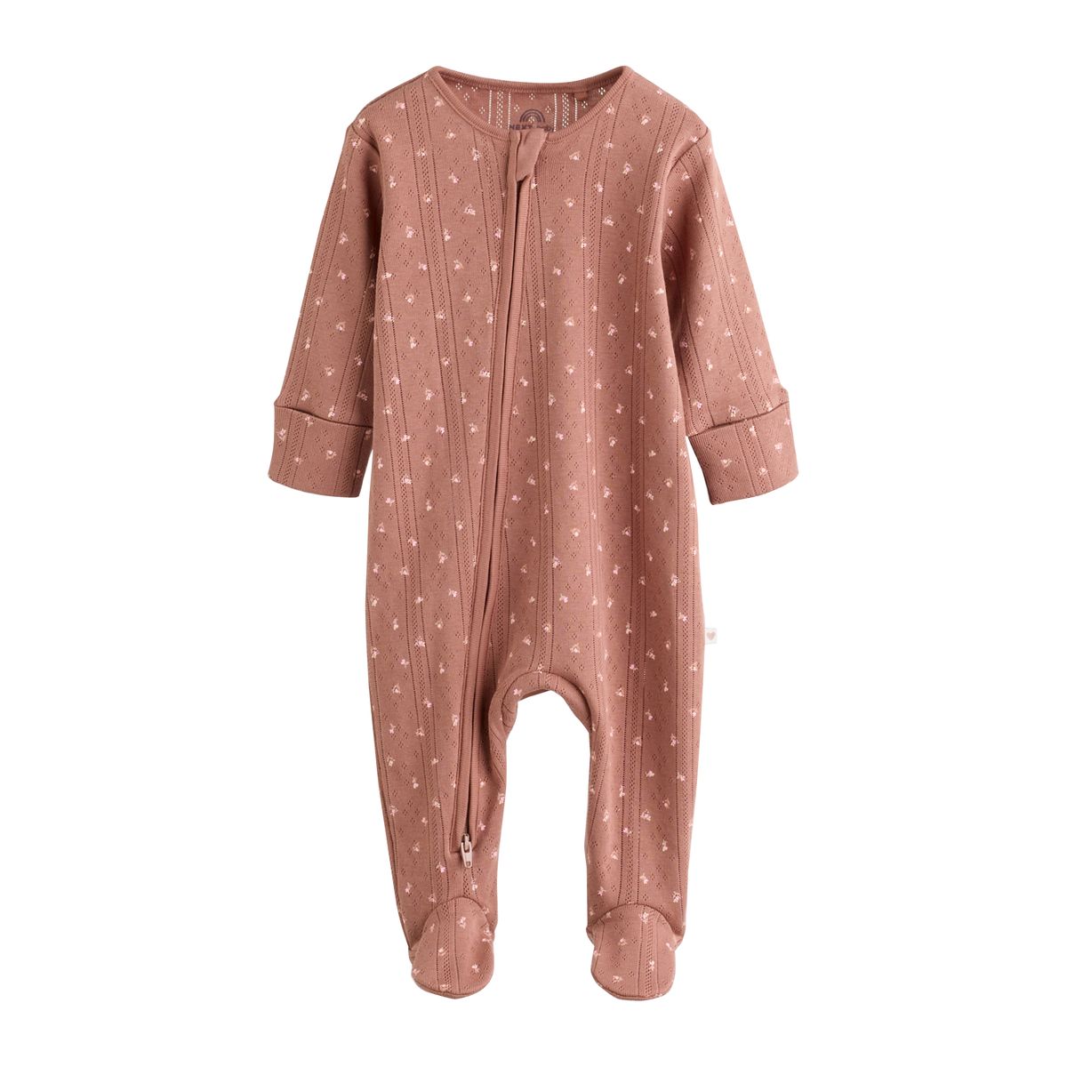 Dors-bien à zip double sens bébé, lot de 5 marron à imprimé petites fleurs, NEXT