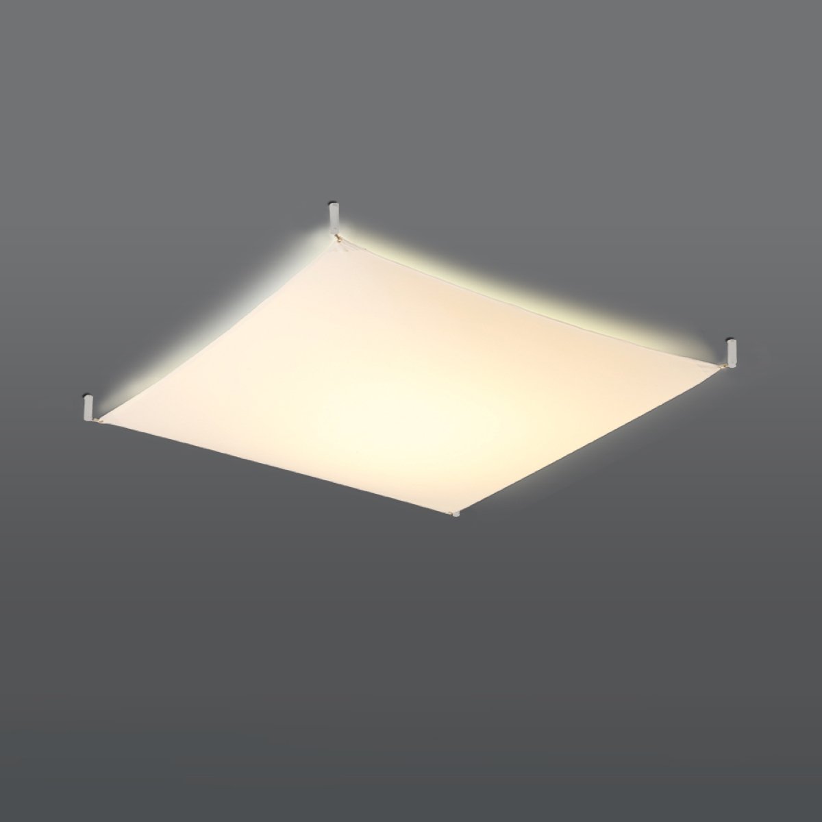 Plafonnier Tissu Blanc G13 4 Luna blanc, EDEN