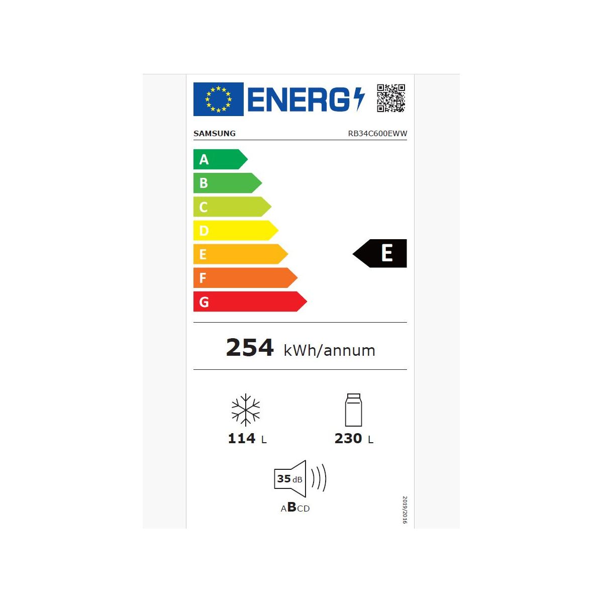 Réfrigérateur combiné RB34C600EWW blanc, SAMSUNG
