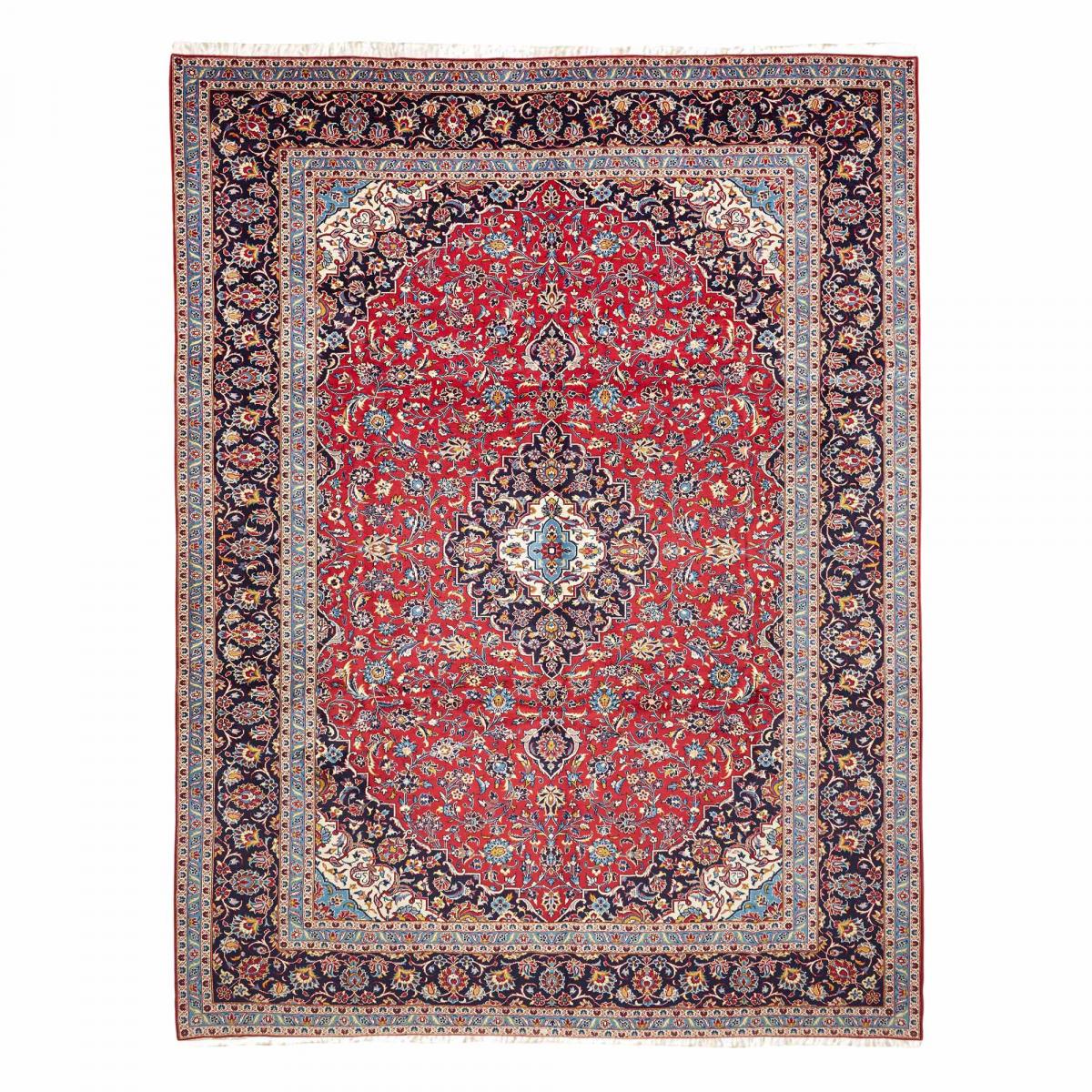 Tapis d'orient au motif oriental, noué main en laine, ARDAKAN 8 rouge, bleu, crème, UN AMOUR DE TAPIS