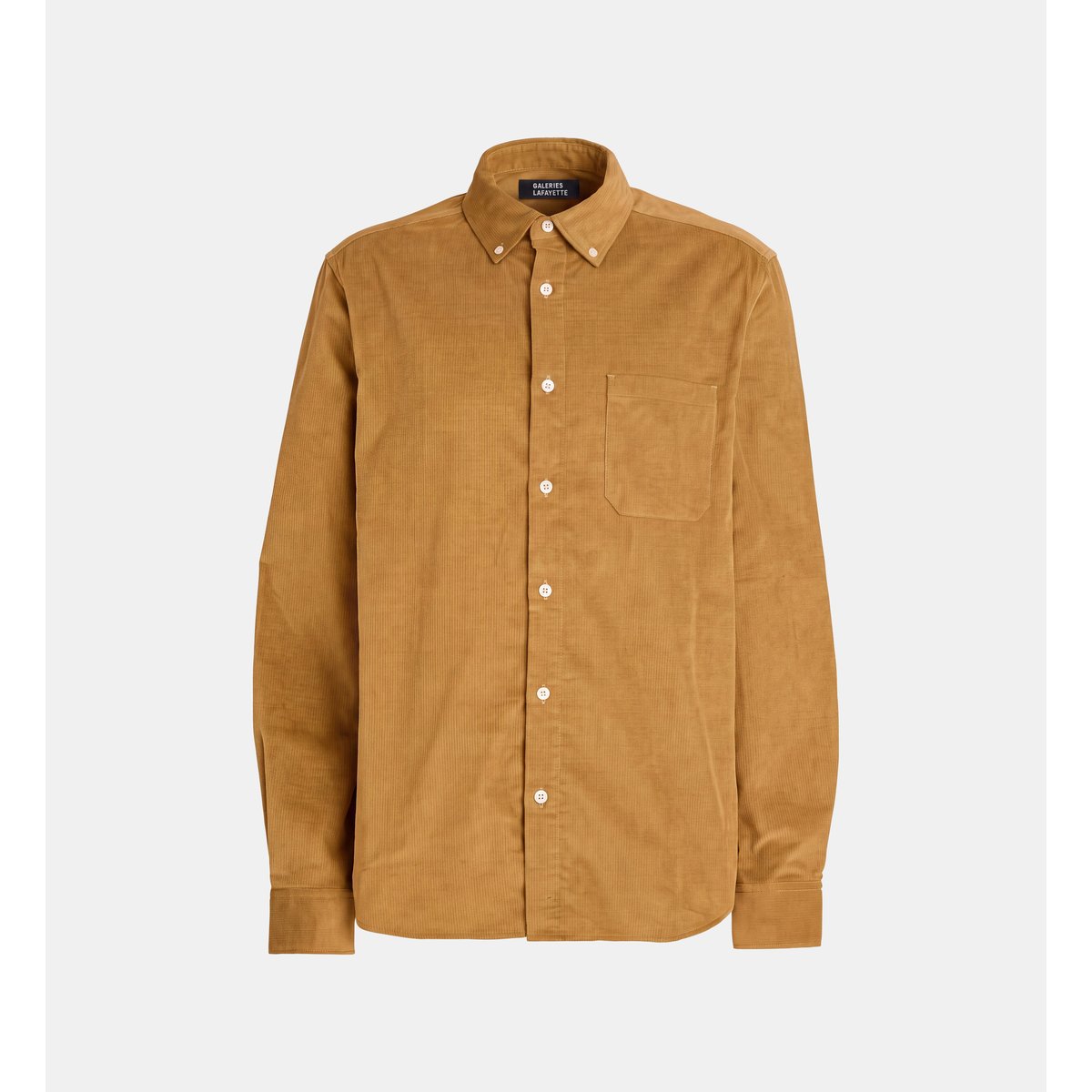 Chemise droite nircord coton jaune moutarde, GALERIES LAFAYETTE