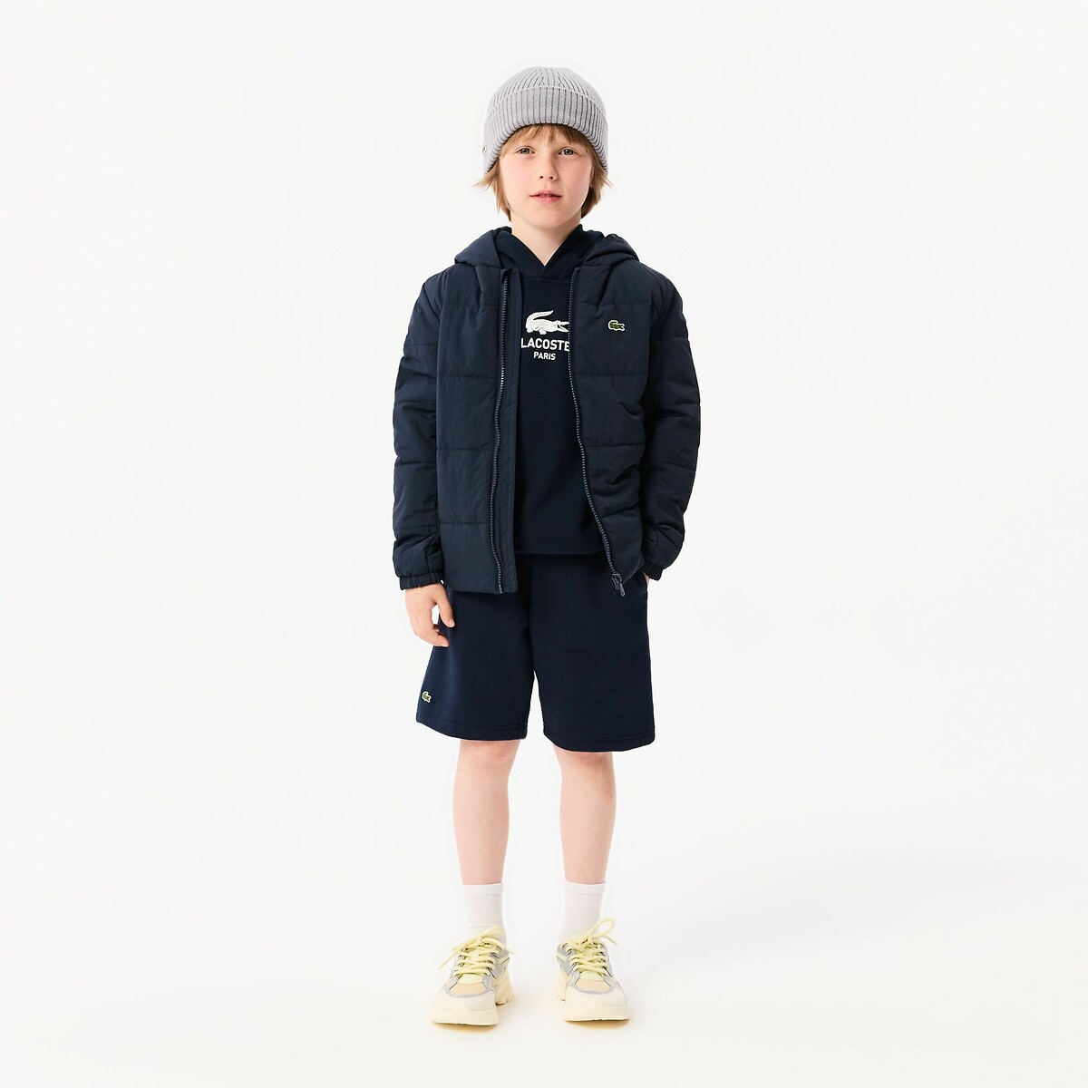 Sudadera con capucha azul marino, LACOSTE