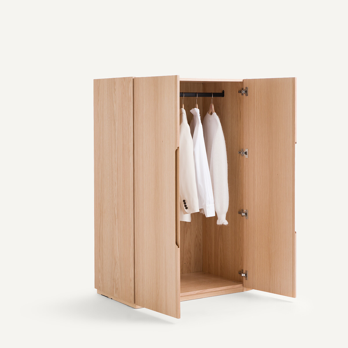 Élément armoire à angle rond pour dressing modulable, en plaqué chêne, EVORIA naturel, AM.PM