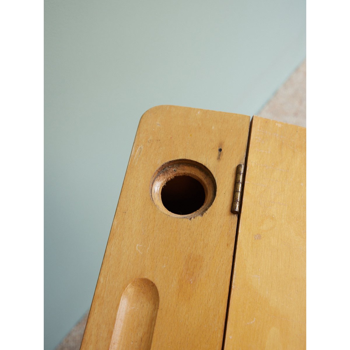 Bureau d'écolier vintage style scandinave Edouard N°1087 - Bon état bois clair, DEBONGOUT