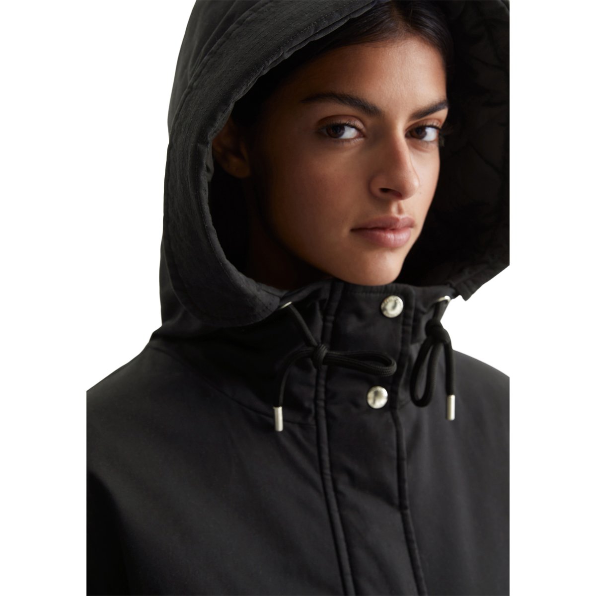 Parka outdoor régulière en Organic Cotton Stretch noir, MARC O’POLO DENIM