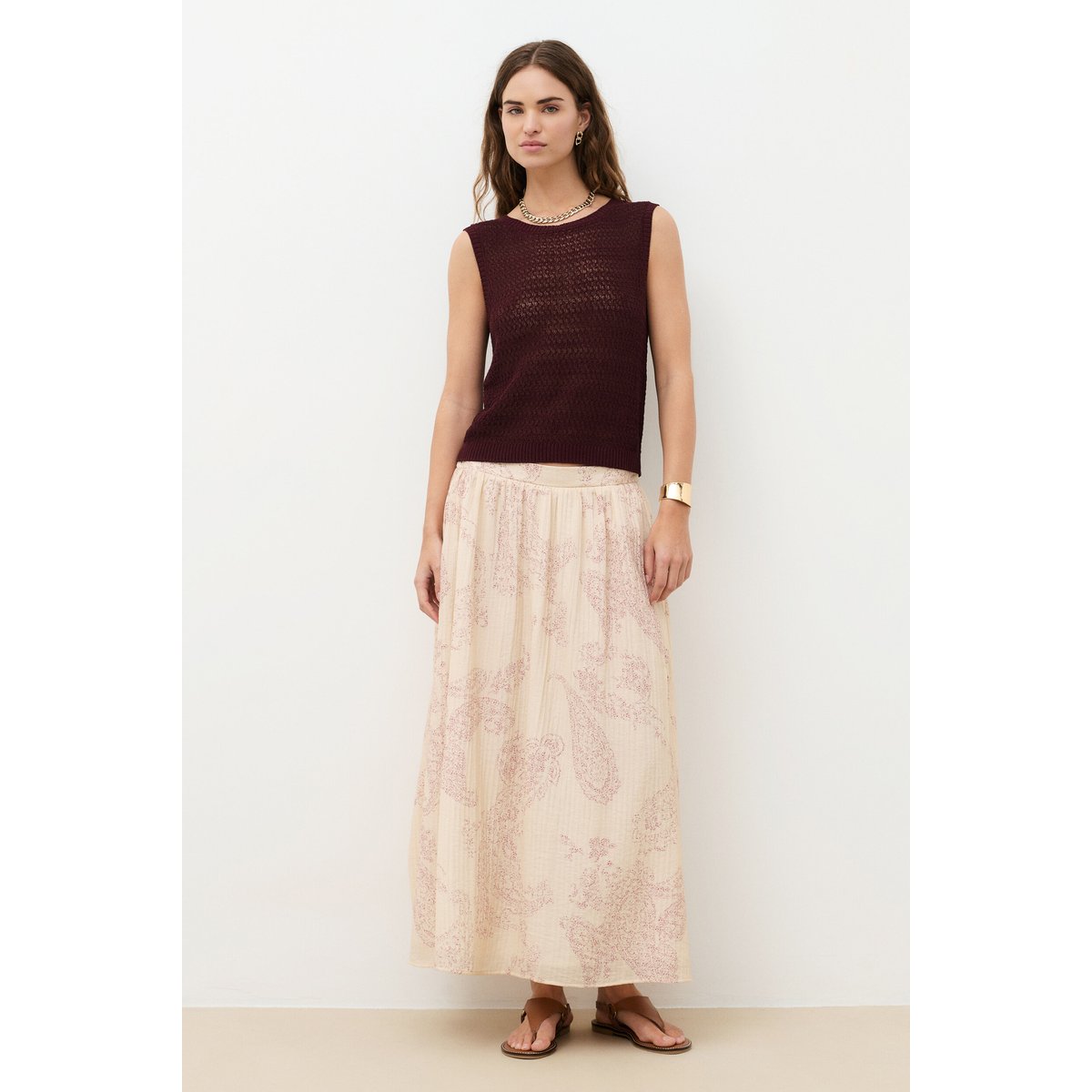 Pull droit col rond PULL MPAQUITO violet foncé, CAROLL