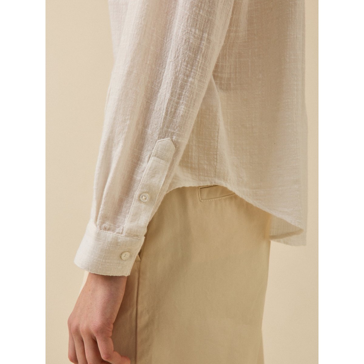 Chemise crépon - Coupe Gaby ecru, CYRILLUS