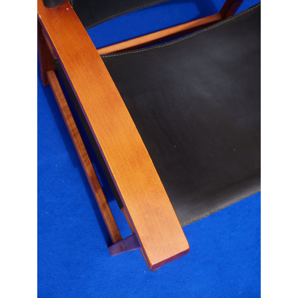 Paire de fauteuils designer en cuir Jakob N°1273 - Bon état bois foncé, DEBONGOUT