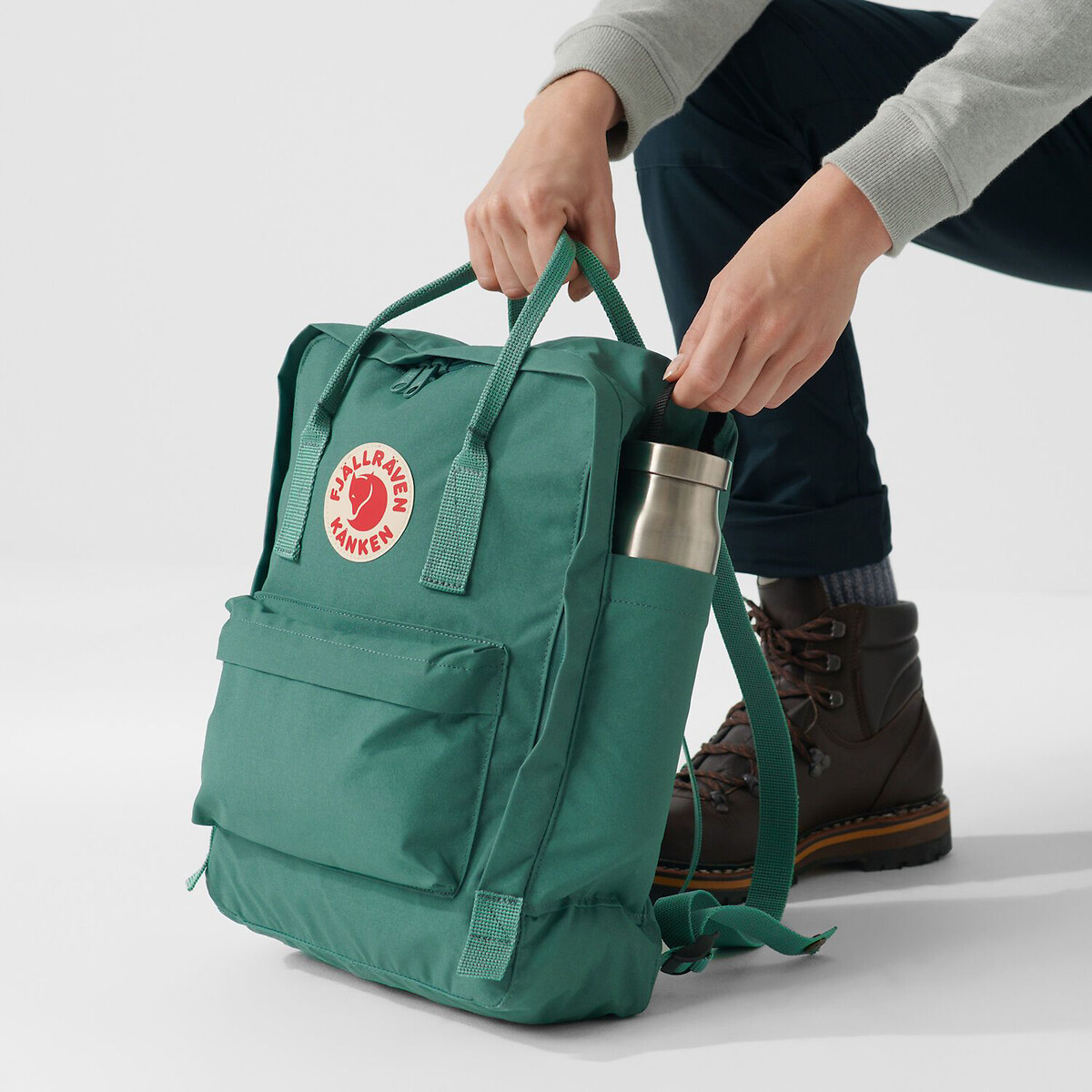 Sac à dos zippé KÃNKEN 16L rouge, FJALLRAVEN