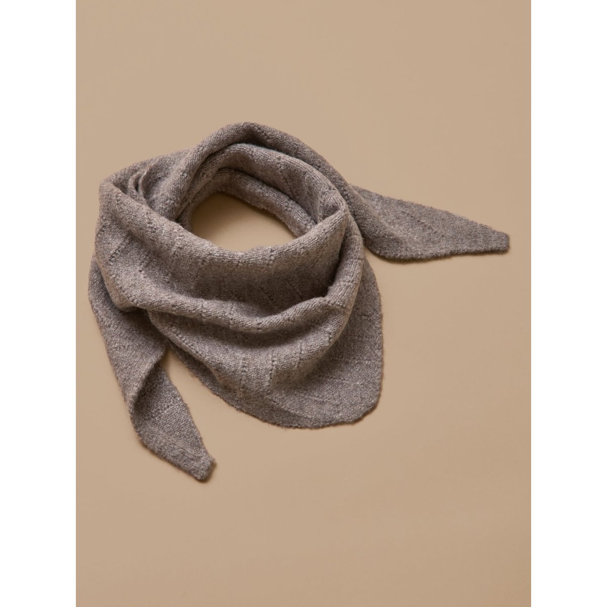 Foulard triangle taupe chine, CYRILLUS