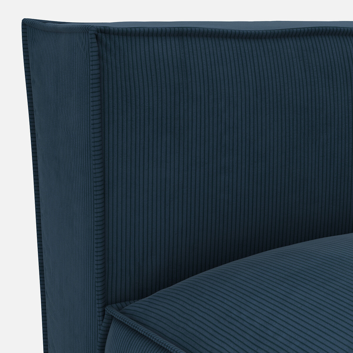 Elemento récamier destro per divano modulare, in velluto a coste, SEVEN blu, LA REDOUTE INTERIEURS