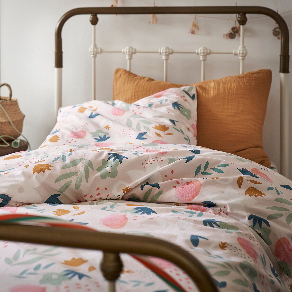 Taie d'oreiller coton biologique, Vahina imprimé rose, LA REDOUTE INTERIEURS