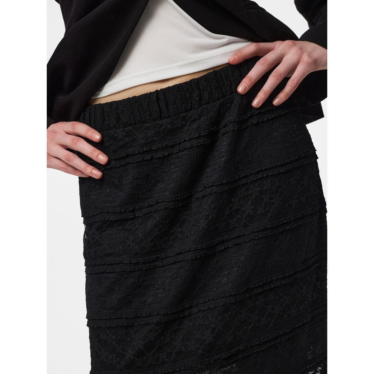 Jupe Longue noir - black1, PIECES