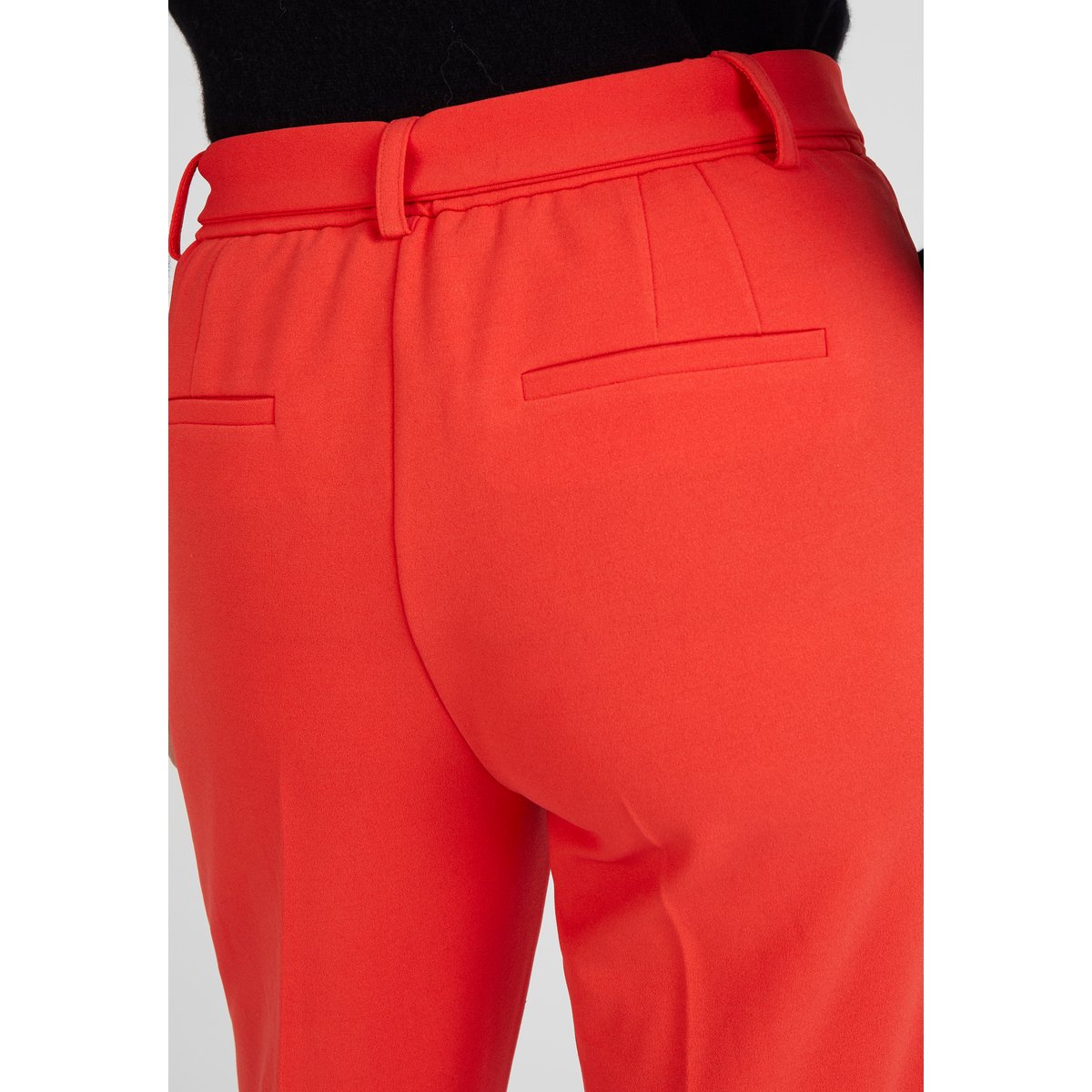 Pantalon fuselé en maille rouge, DAMART