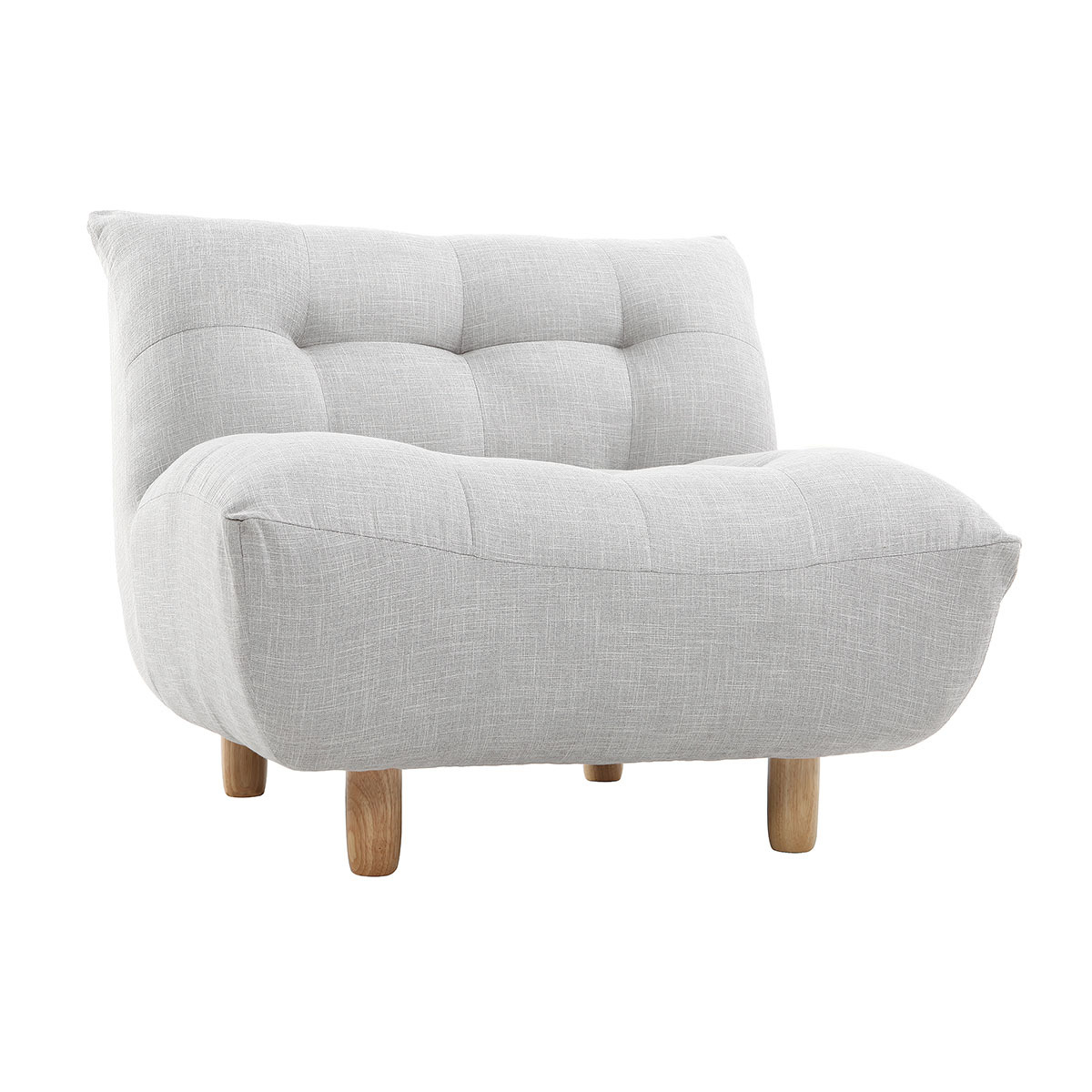 Fauteuil scandinave YUMI gris perle, MILIBOO