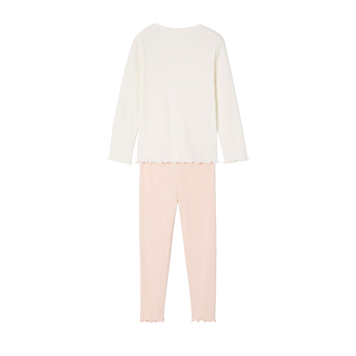 Lot de 2 pyjamas manches longues rose pâle, VERTBAUDET