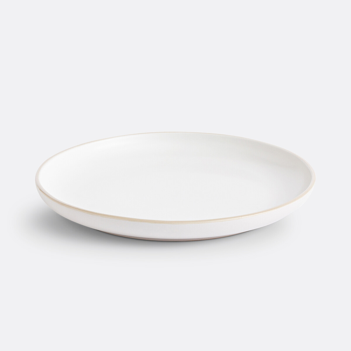 Lot de 6 assiettes plates, en grès mat, Nordik ecru, LA REDOUTE INTERIEURS