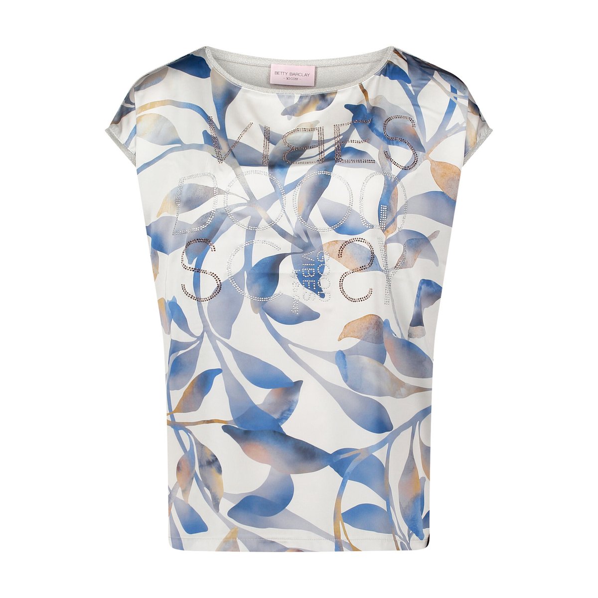 T-shirt façon blouse à impression grey/blue, BETTY BARCLAY