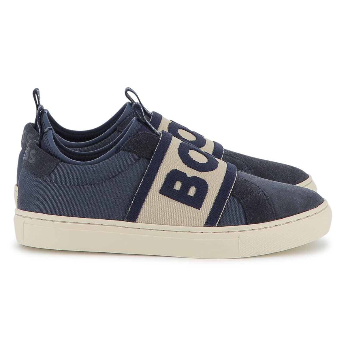 Sneakers elasticizzate bleu cargo, BOSS KIDSWEAR