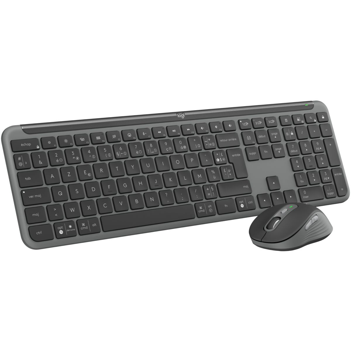 Clavier + Souris MK950 Signature Slim Bluetooth Graphite couleur unique, LOGITECH