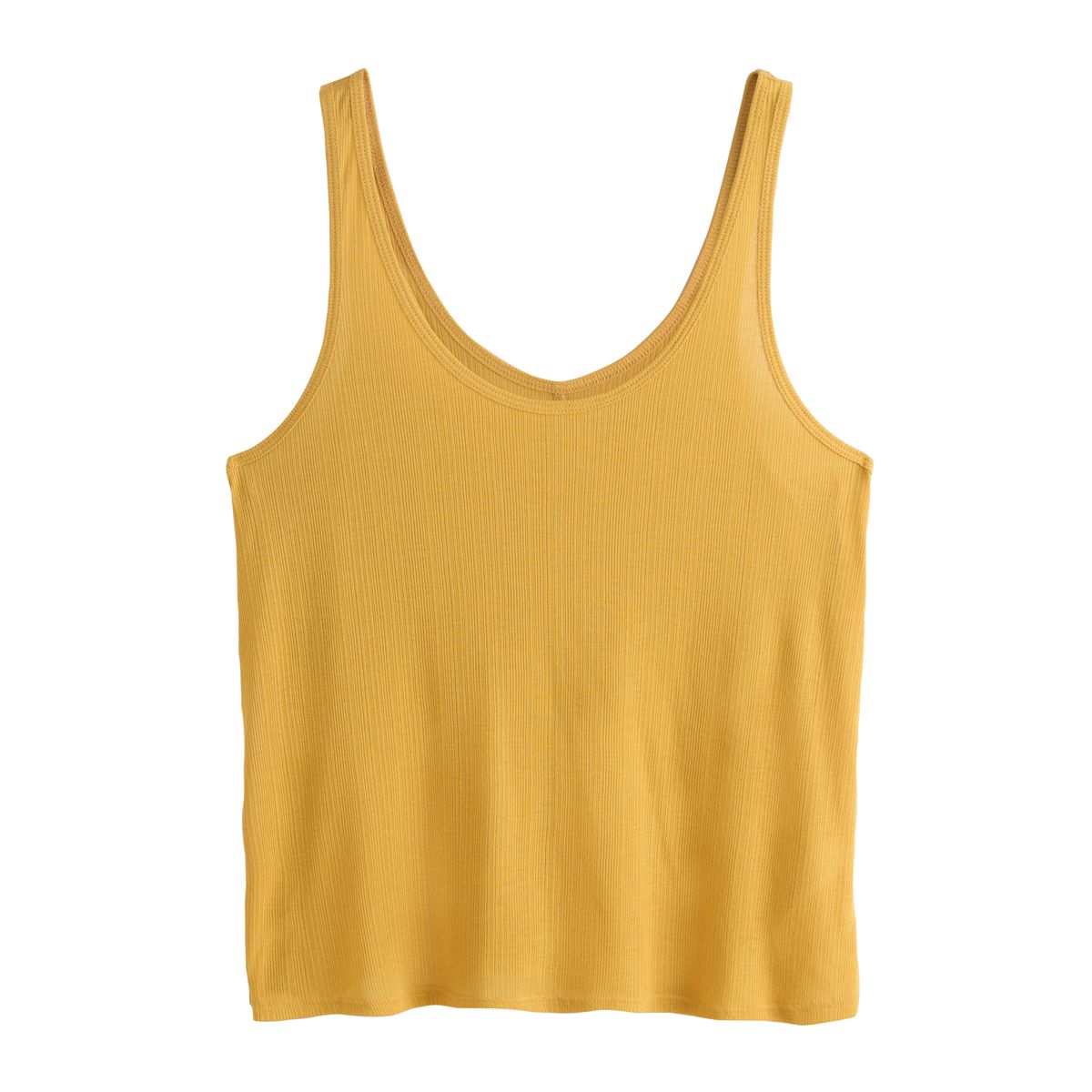 Haut 2 en 1 effet superposé à transparence jaune, NEXT