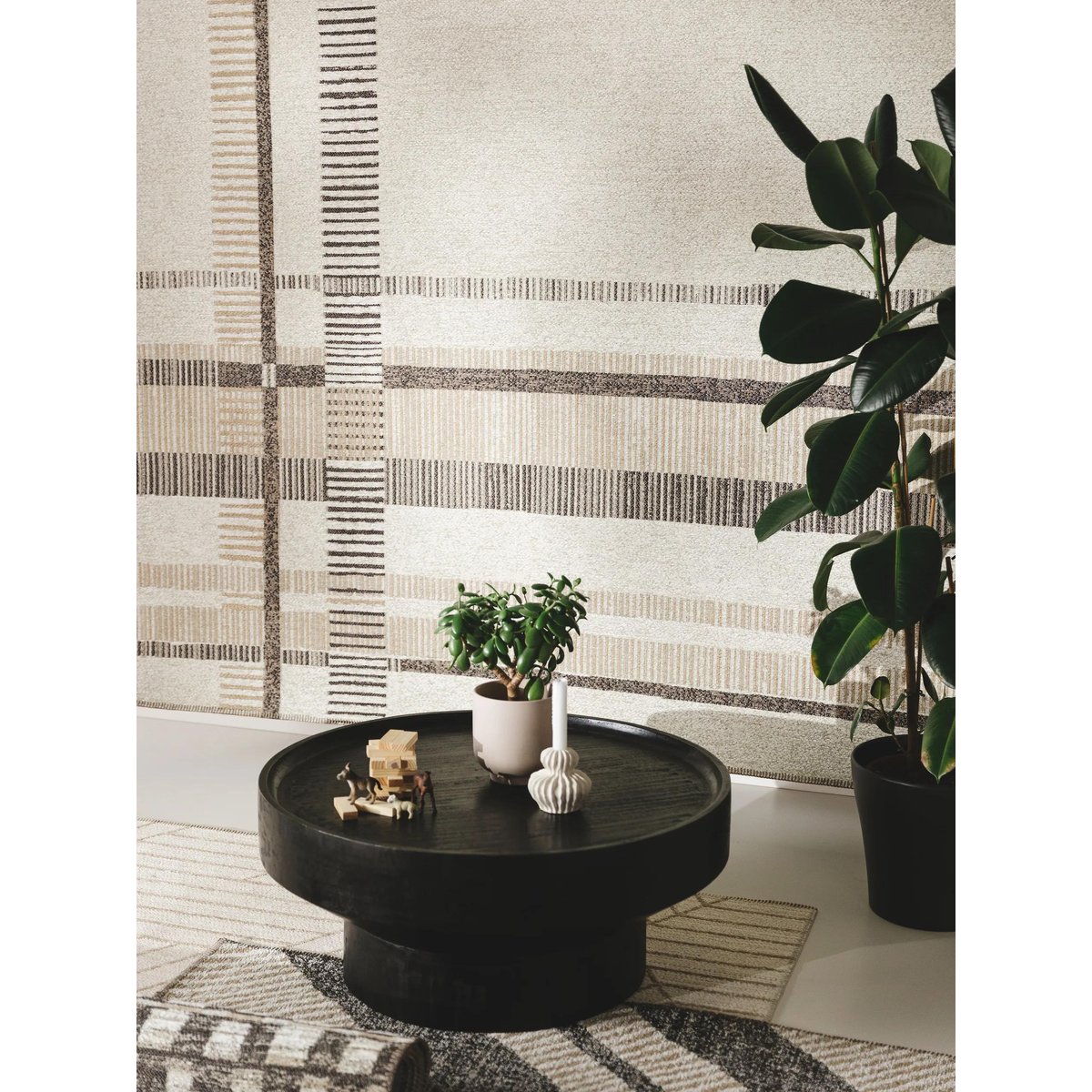 Tapis tissé à plat ELENA beige/marron, BENUTA
