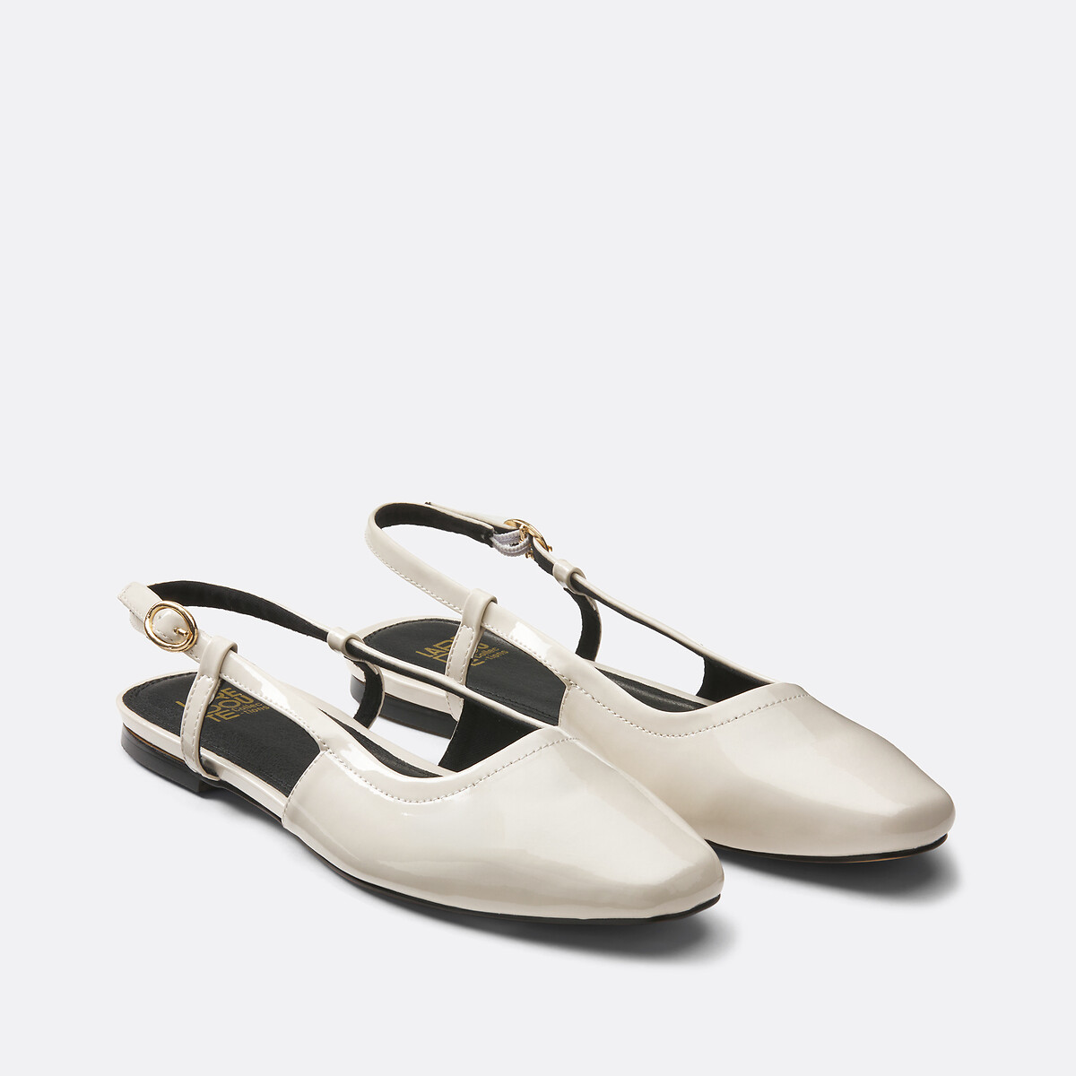 Ballerines vernies slingback crème, LA REDOUTE COLLECTIONS