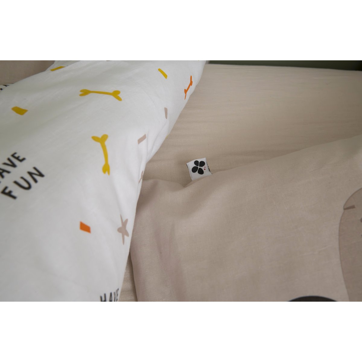 Parure de lit en coton Isidore beige, EDEN