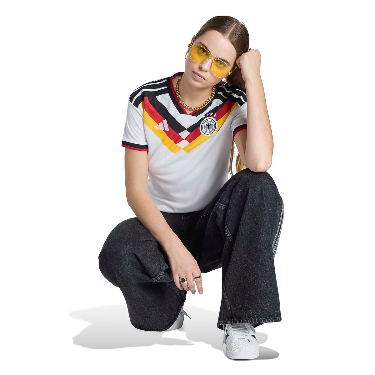 Maillot de foot Allemagne, Home Replica, Coupe du monde 2026 blanc, adidas Performance
