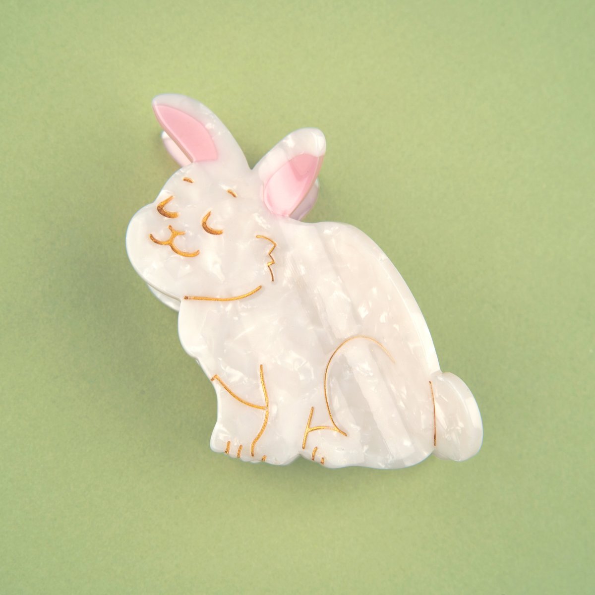 Pince à cheveux LAPIN blanc, COUCOU SUZETTE