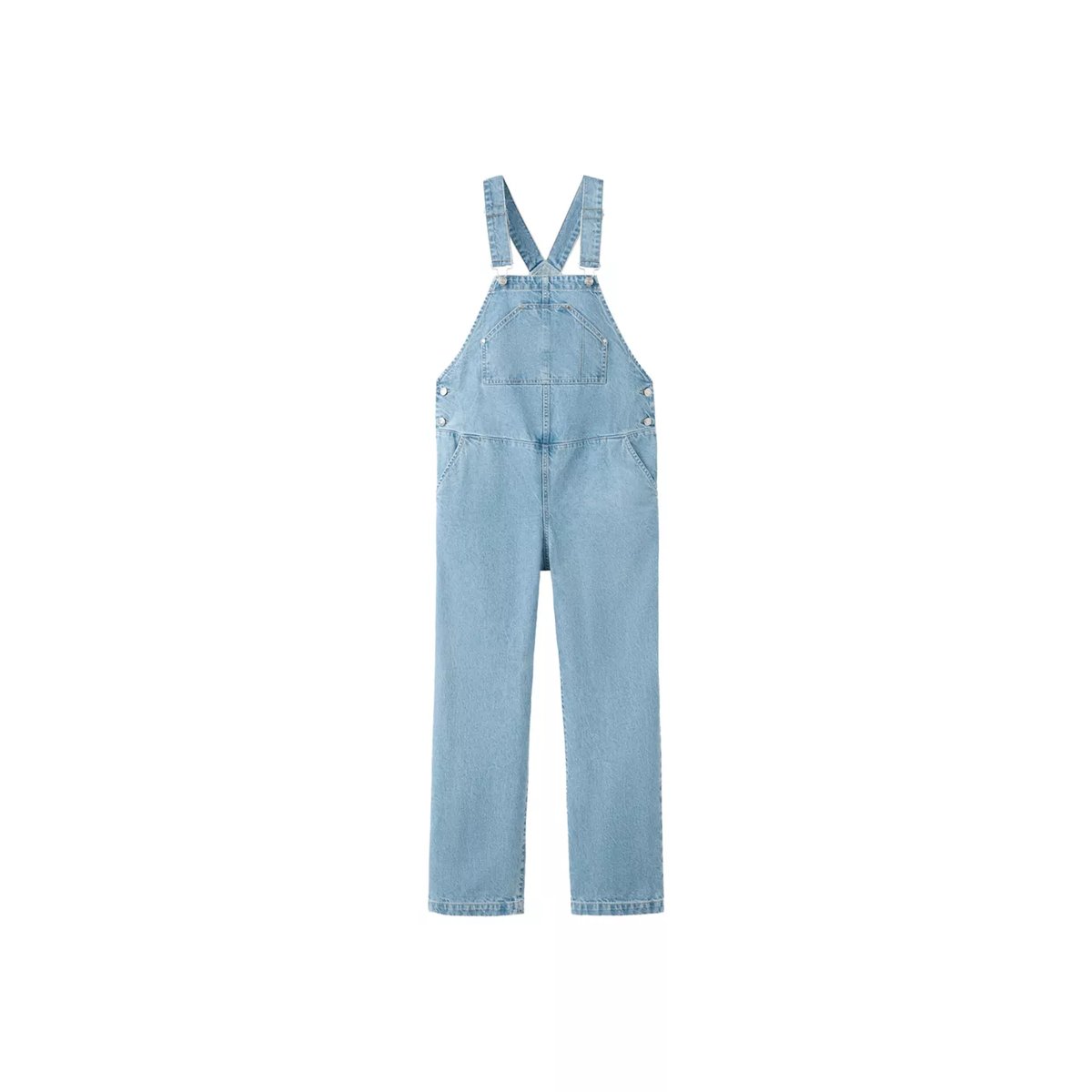 Salopette de grossesse en jean bleu moyen, MANGO