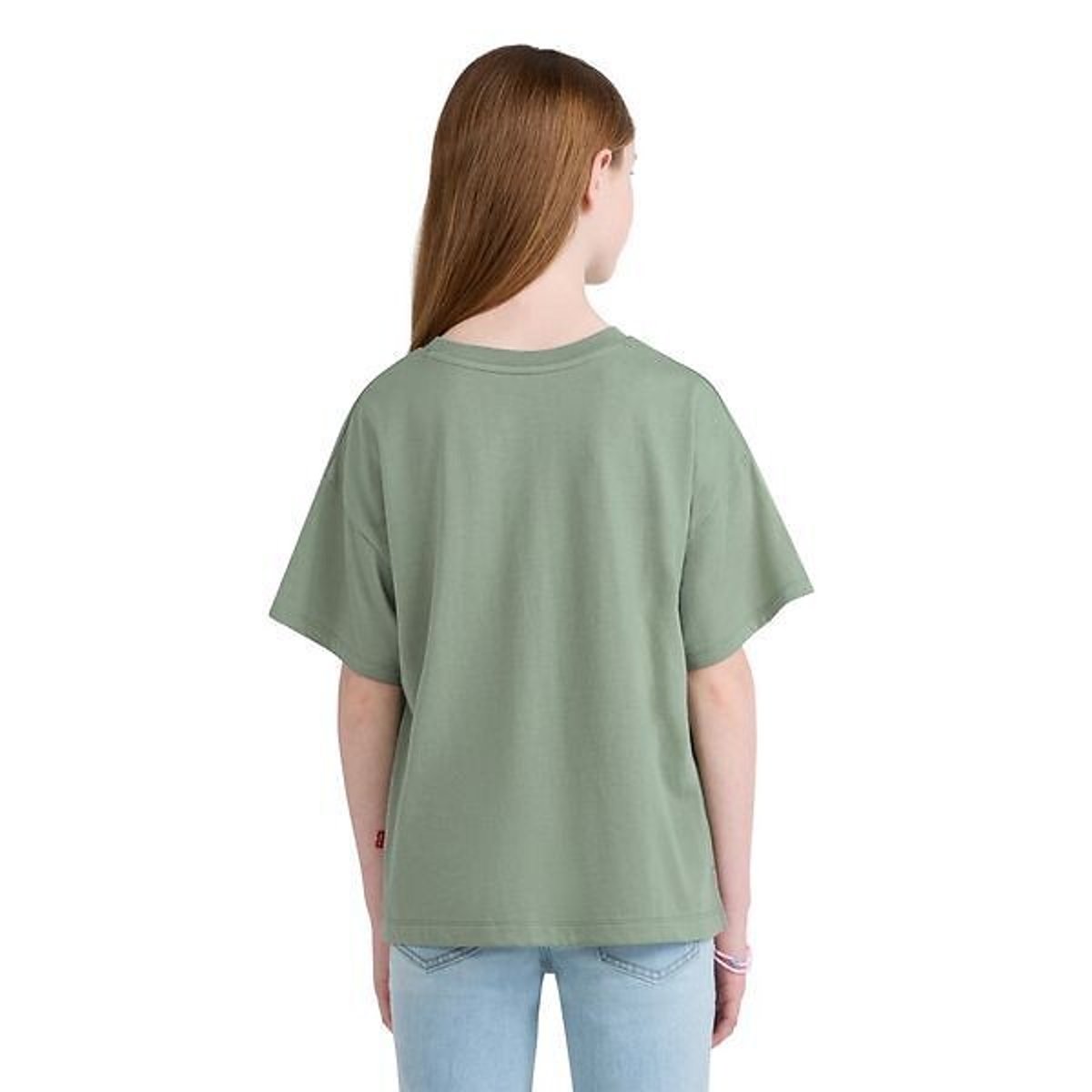 T-shirt manches courtes, coupe oversize, imprimé fleurs devant kaki, LEVI'S KIDS