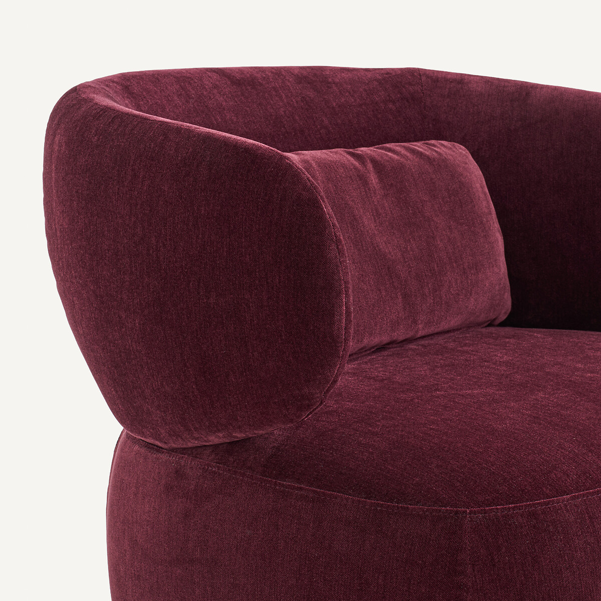 Fluwelen fauteuil, MODALIE, ontwerp Emmanuel Gallina bordeaux rood, EMMANUEL GALLINA X AM.PM