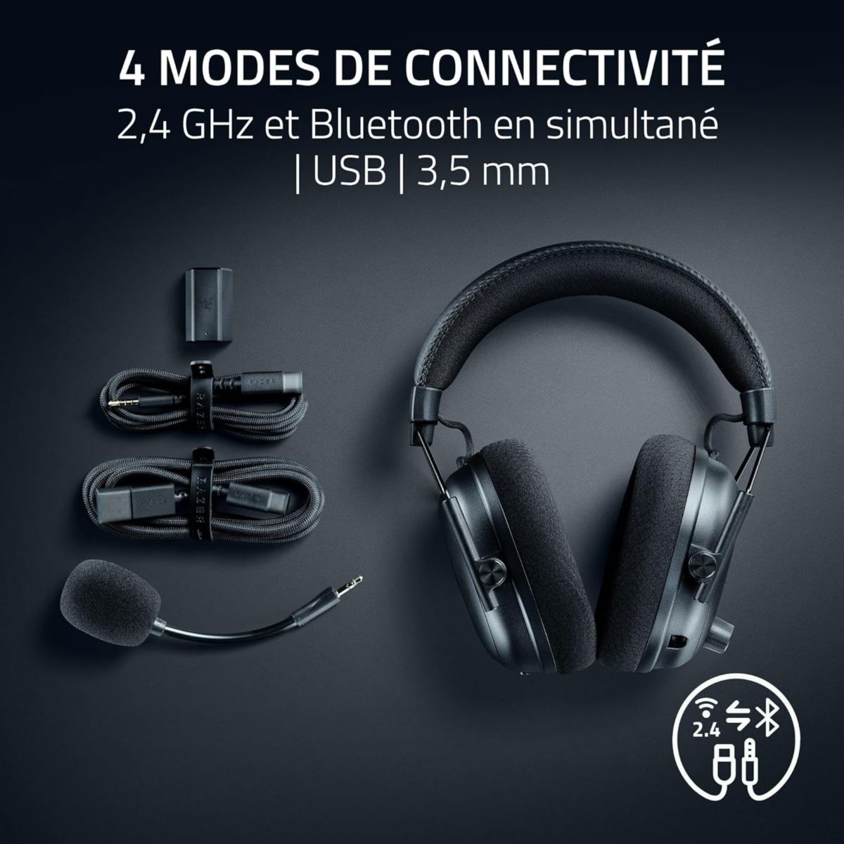 Casque gamer BLACKSHARK V3 PRO NOIR couleur unique, RAZER