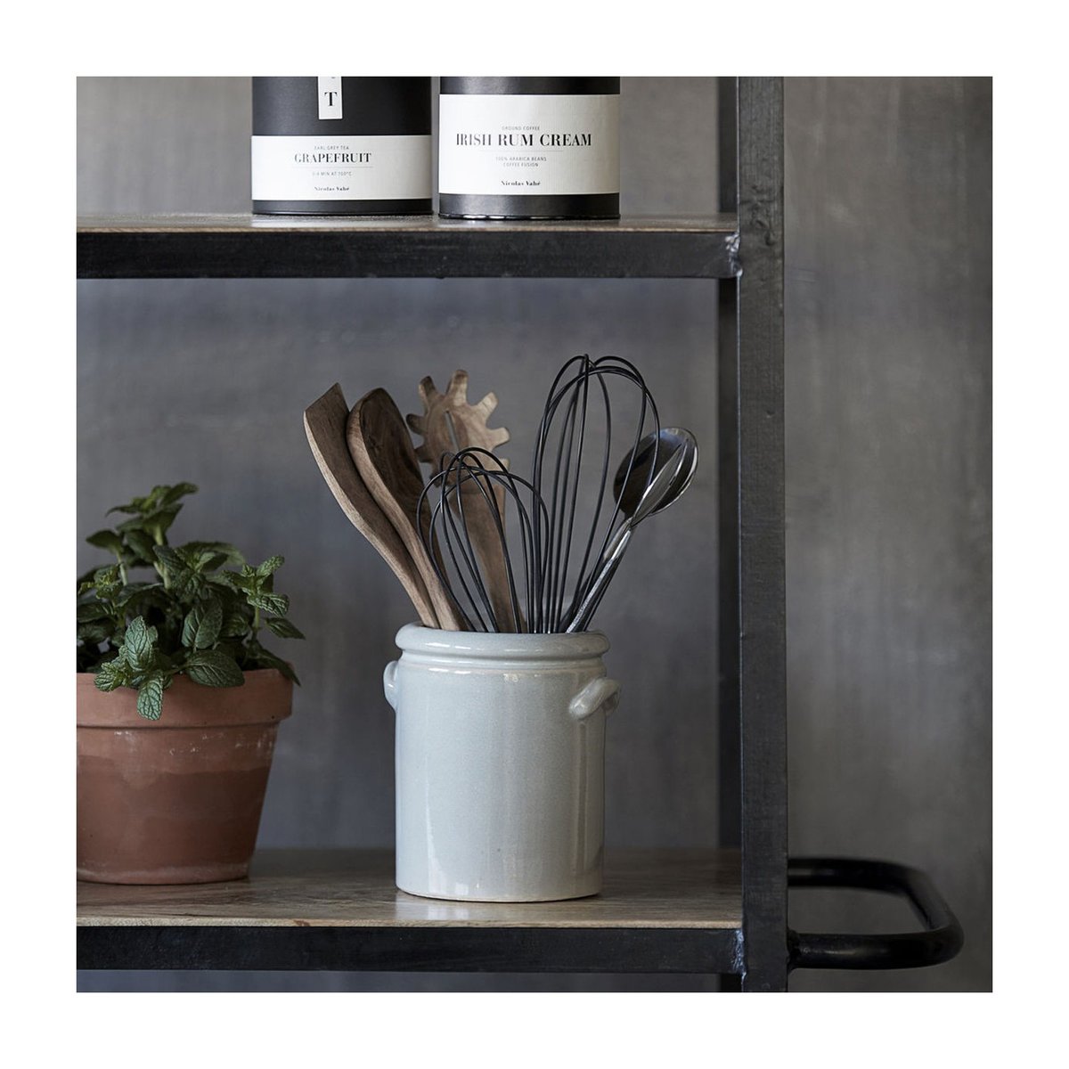 Cache-Pot Pottery S h 15 cm gris clair, HOUSE DOCTOR