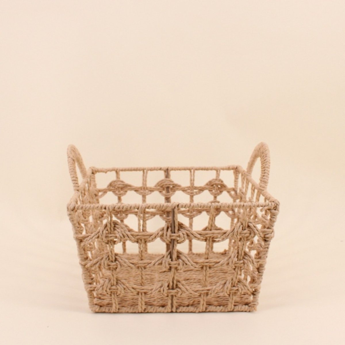 Set de 3 paniers tressés naturels beige, ORNAMI