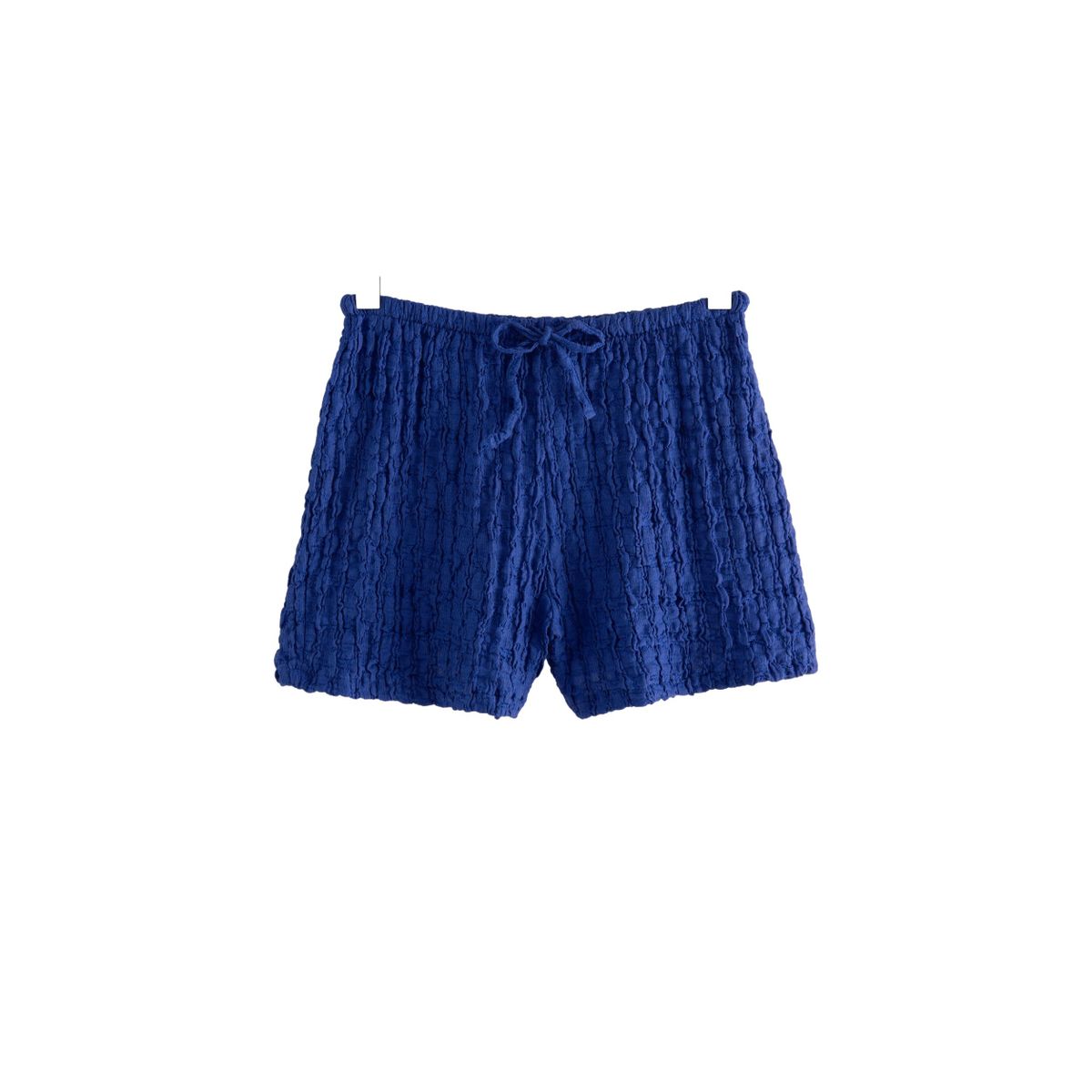 Short texturé avec cordon de serrage bleu cobalt, NEXT