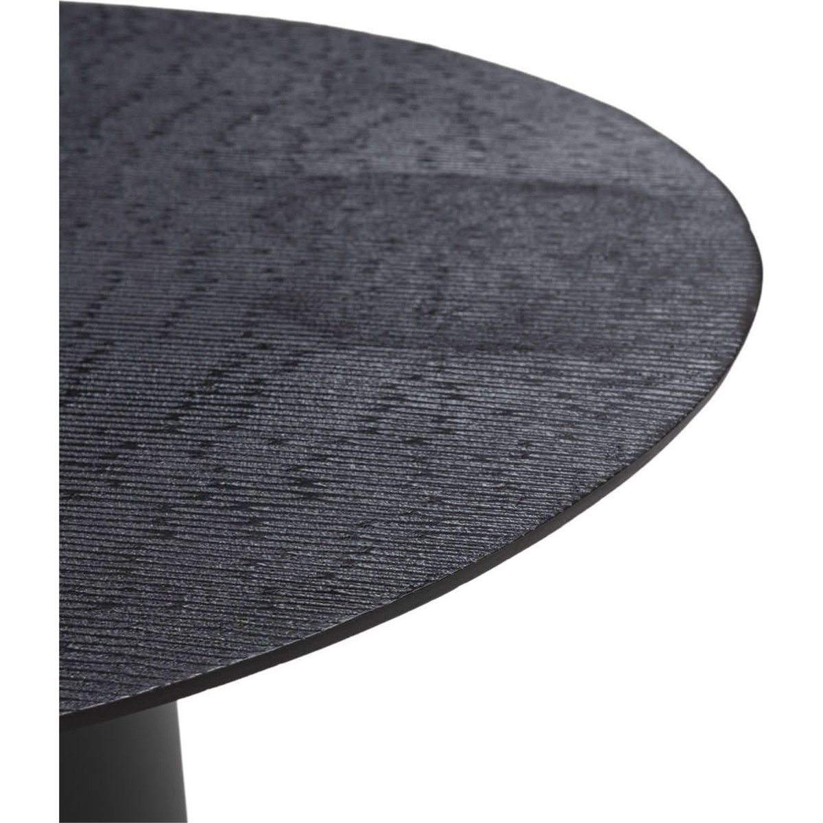 Table basse ronde métal, Plateau texturé bronze noirâtre, RECOLLECTION