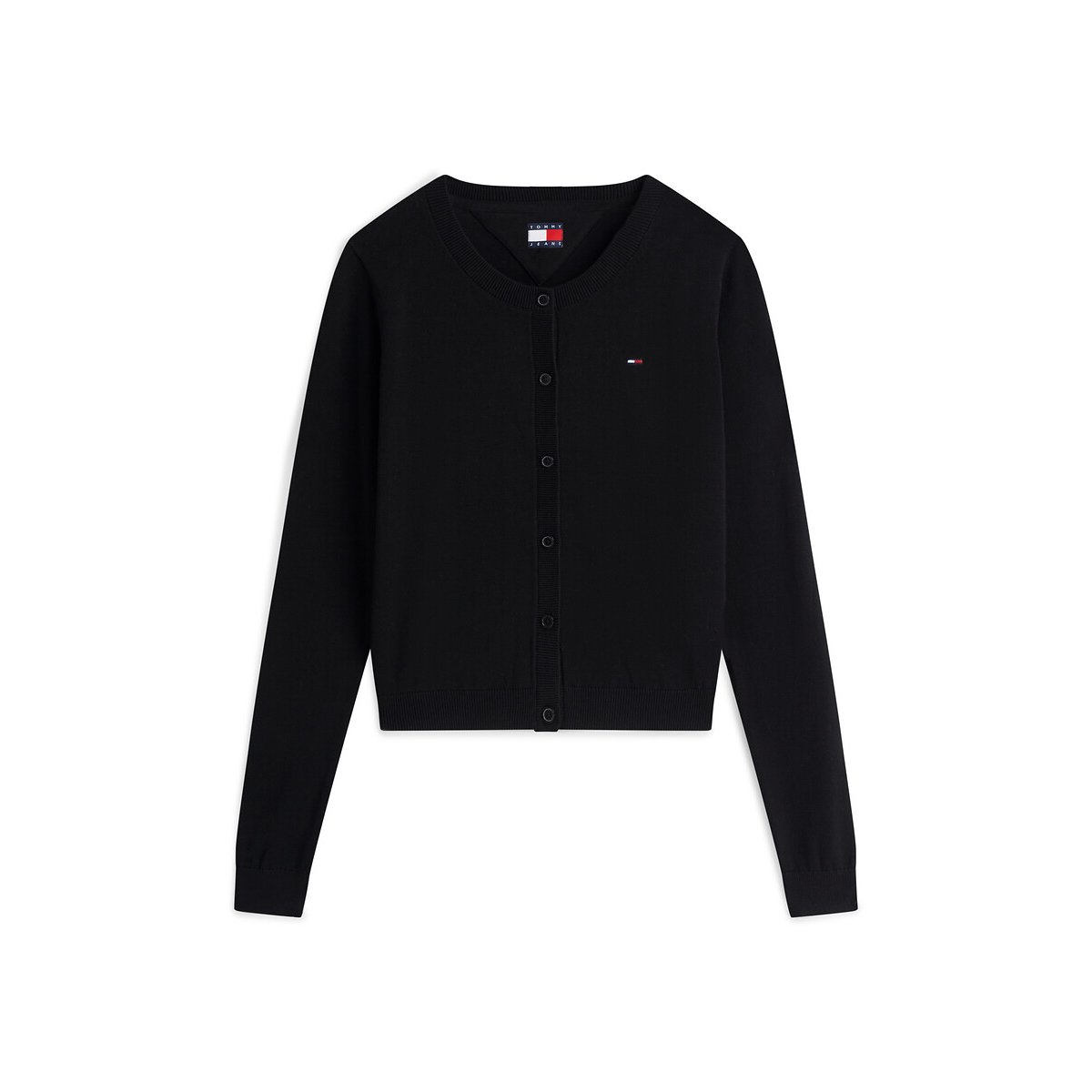 Cardigan col rond noir, TOMMY JEANS