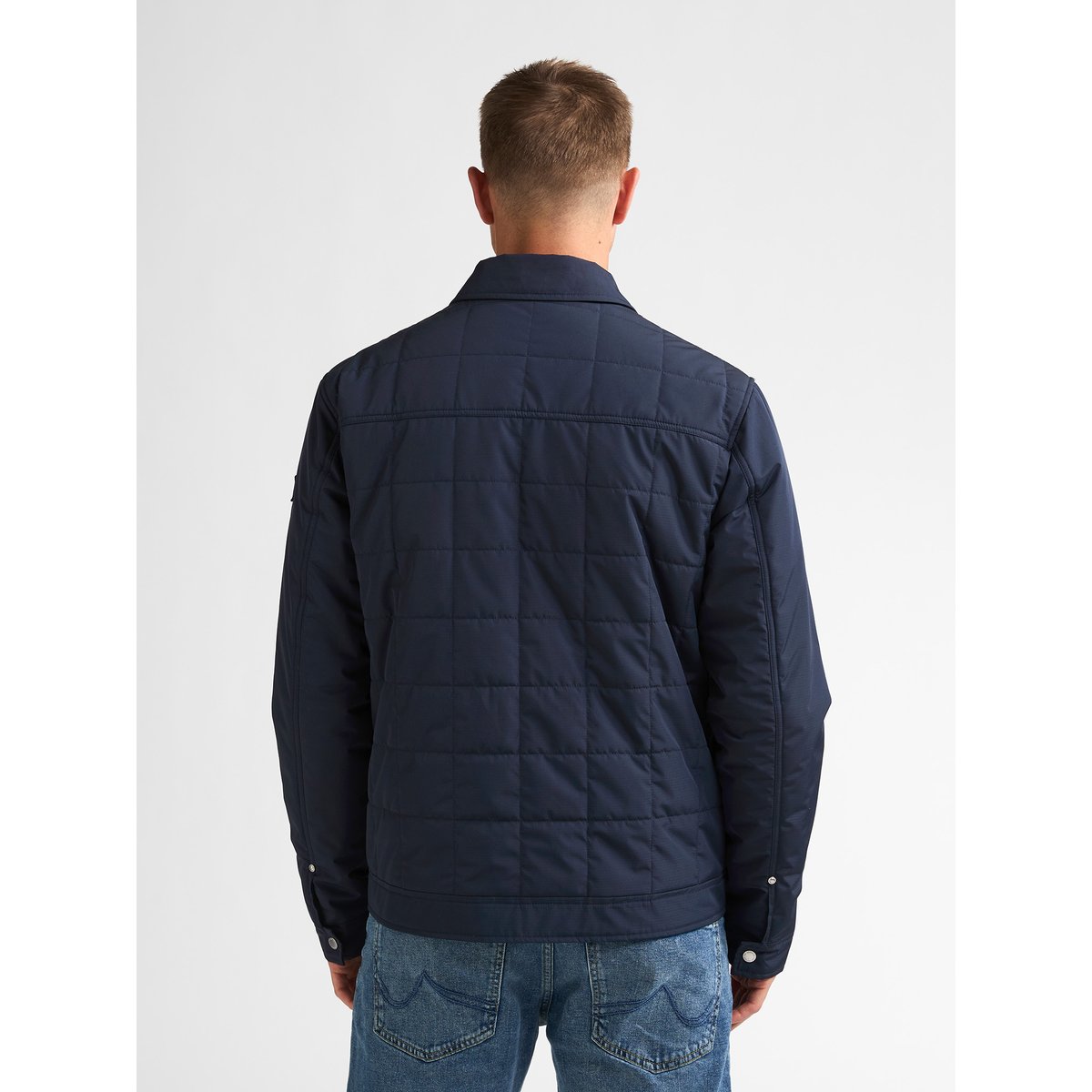 Veste matelassée à carreaux milljunction bleu royal navy, PETROL INDUSTRIES