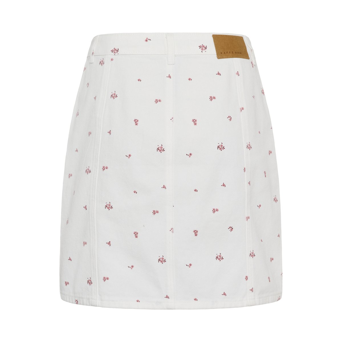 Jupe en jean blanc rose white denim/rose flower, KAFFE